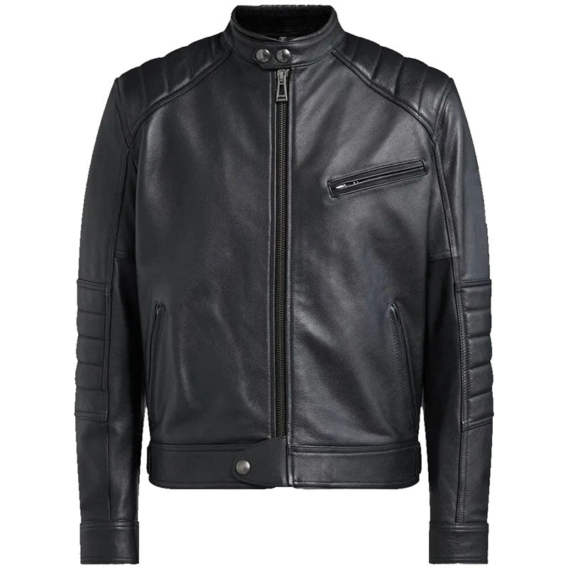 Veste en cuir tendance Belstaff Riser noire