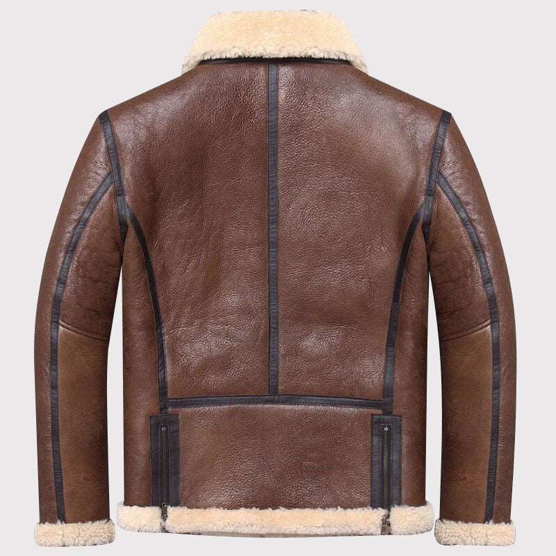 Manteau d'hiver militaire russe en peau de mouton véritable