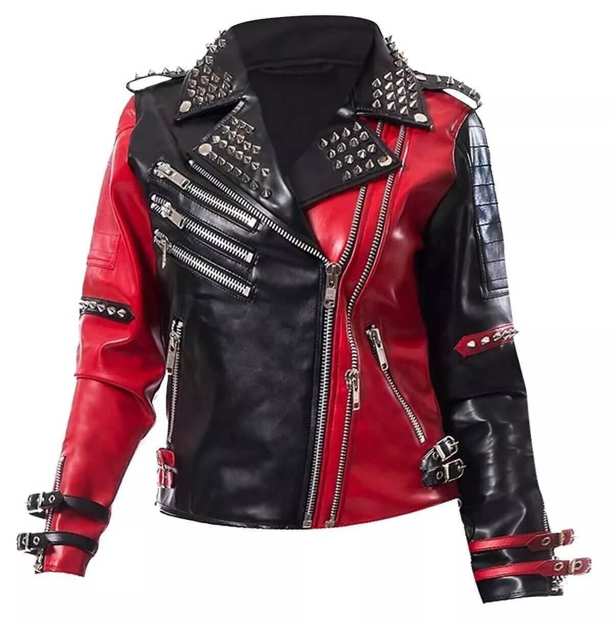 Veste motard cloutée en cuir pour femme Harley Quinn Heartless Asylum