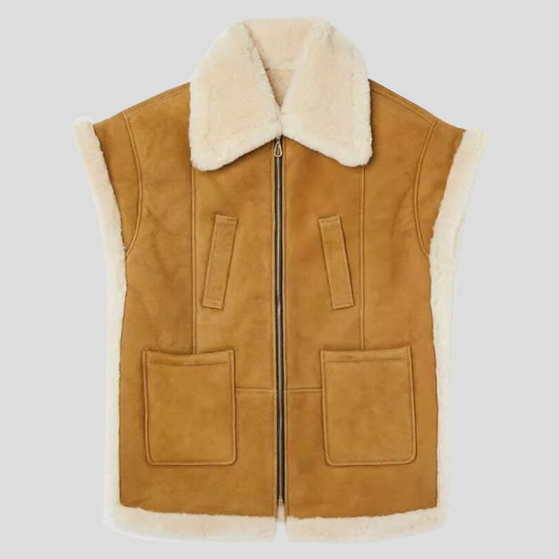 High-Quality Vintage Women's Shearling Vest