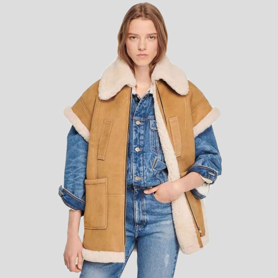 High-Quality Vintage Women's Shearling Vest