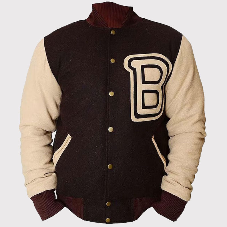 Veste bomber universitaire en laine pour homme de Hotline Miami