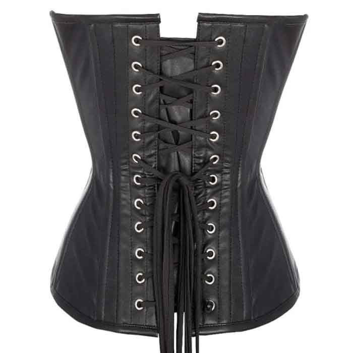 Corset en cuir avec laçage croisé