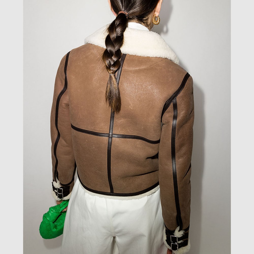 Veste aviateur en peau de mouton LOEWE pour femme