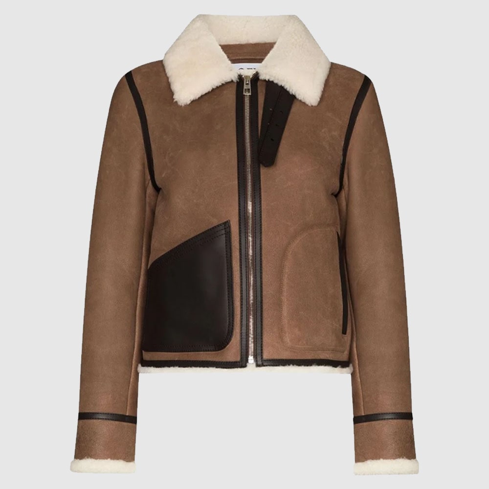 Veste aviateur en peau de mouton LOEWE pour femme