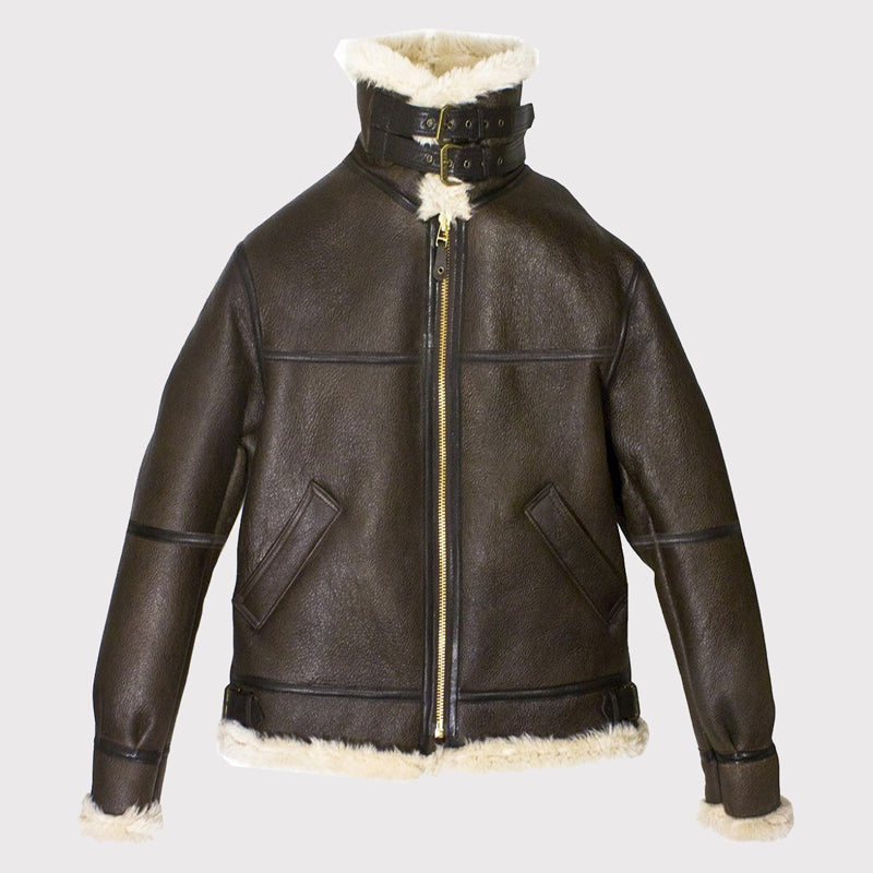 Blouson aviateur en peau de mouton B3 pour homme