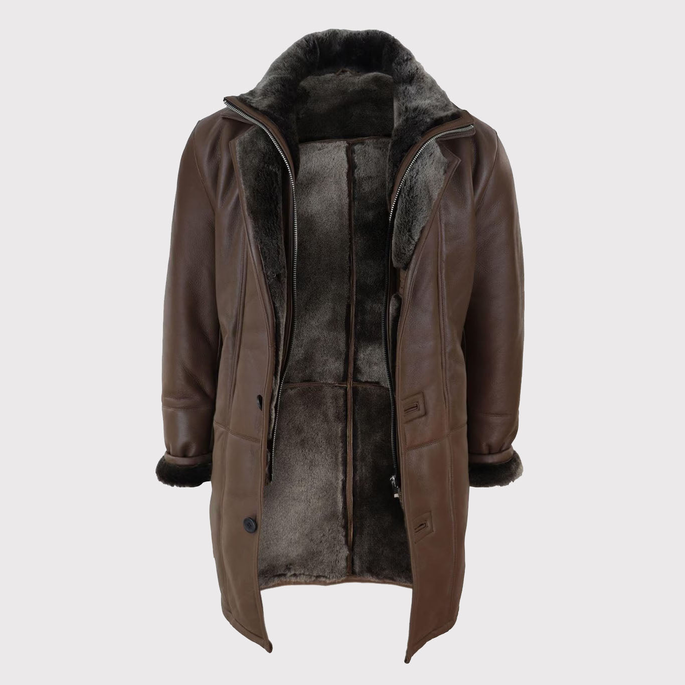 Manteau 3/4 en peau de mouton pour homme