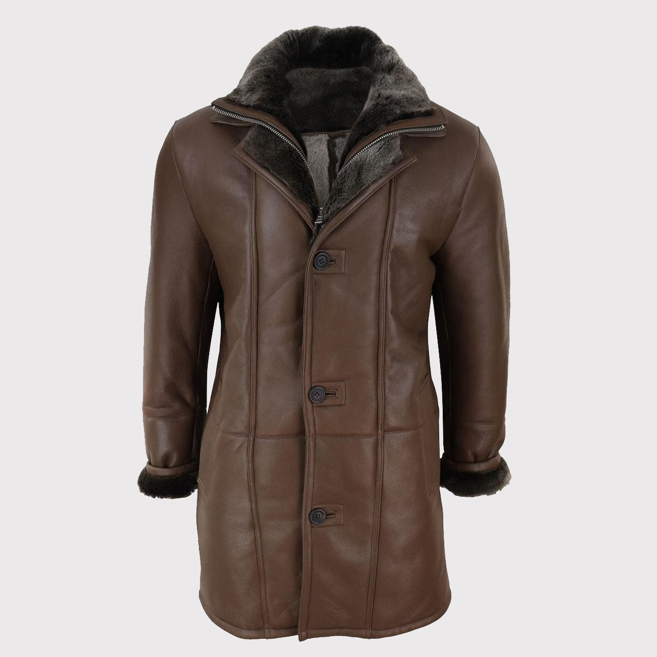 Manteau 3/4 en peau de mouton pour homme