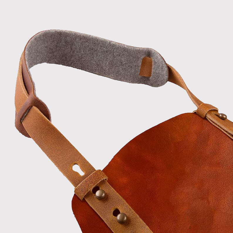 Tablier en cuir marron pour homme – Élégant et fonctionnel