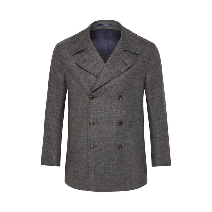 Manteau bleu marine en polaire gris classique pour homme