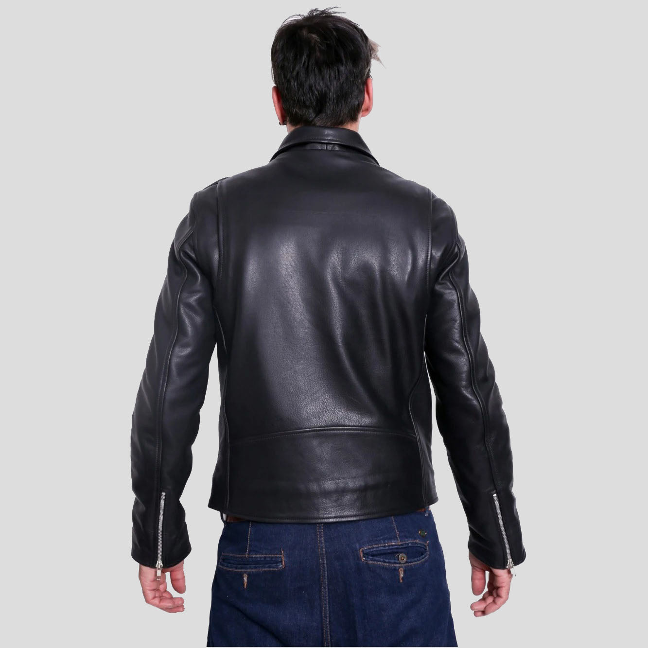 Veste de moto en cuir de buffle de qualité supérieure pour homme - Style motard d'hiver Brando