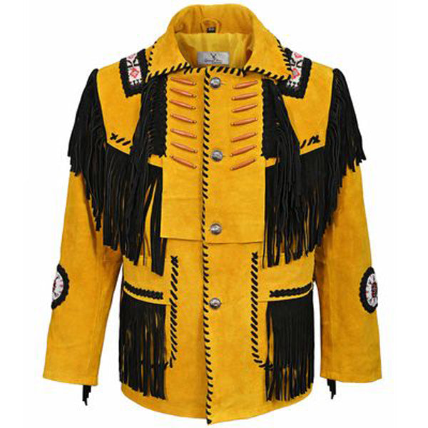 Veste traditionnelle amérindienne western pour homme