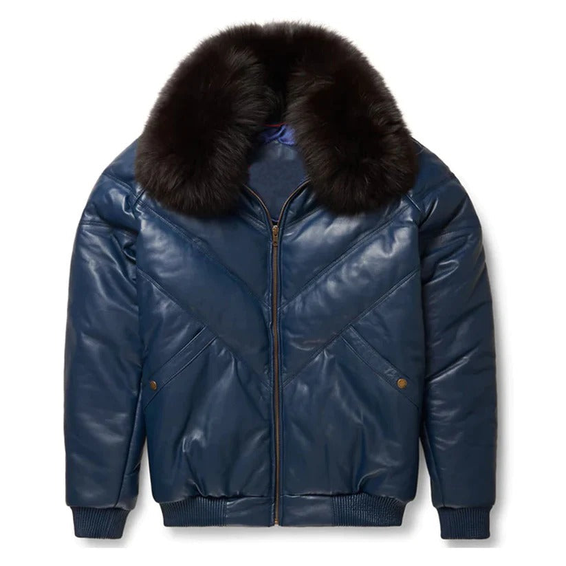 Veste V-Bomber bleu marine pour homme