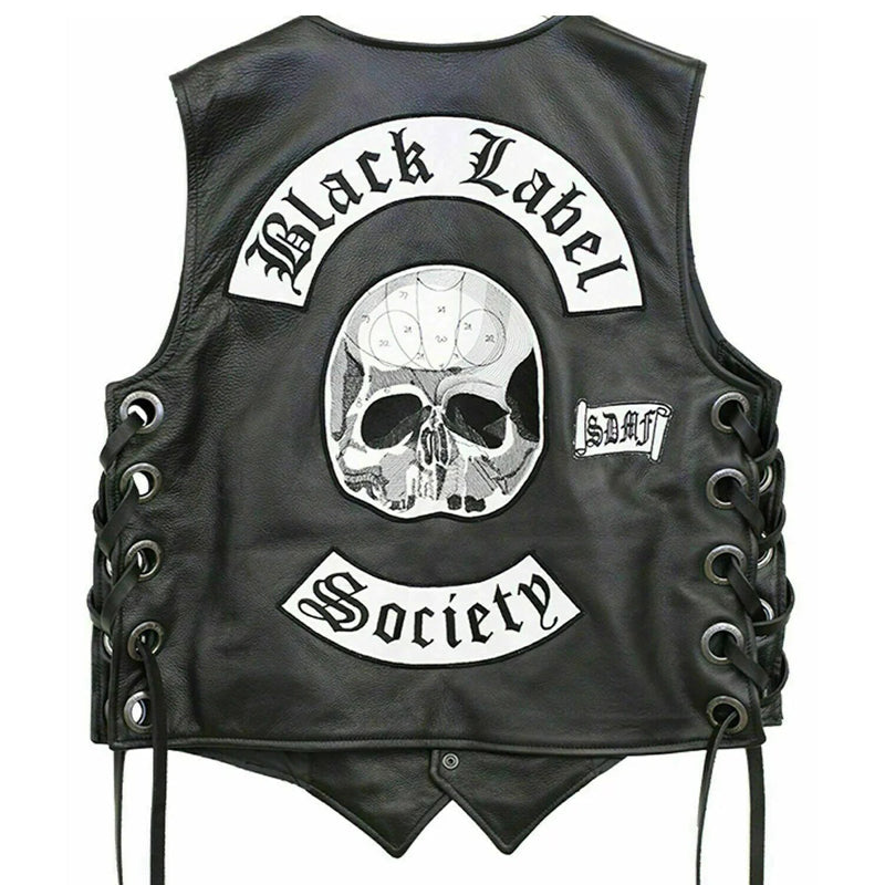 Gilet en cuir Doom Crew pour homme de la Black Label Society