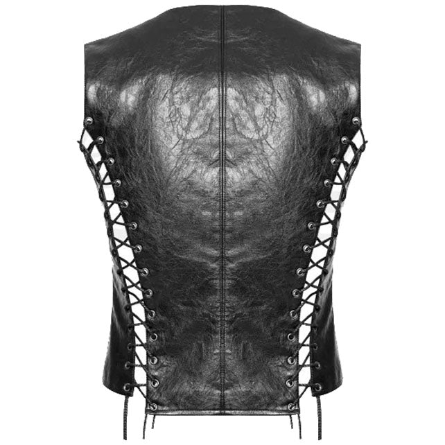 Gilet Steampunk pour homme Punk Rave noir