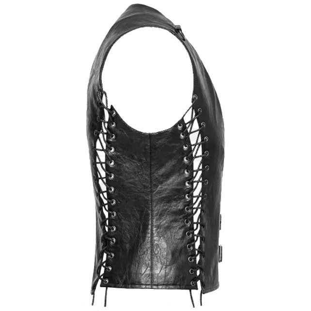 Gilet Steampunk pour homme Punk Rave noir