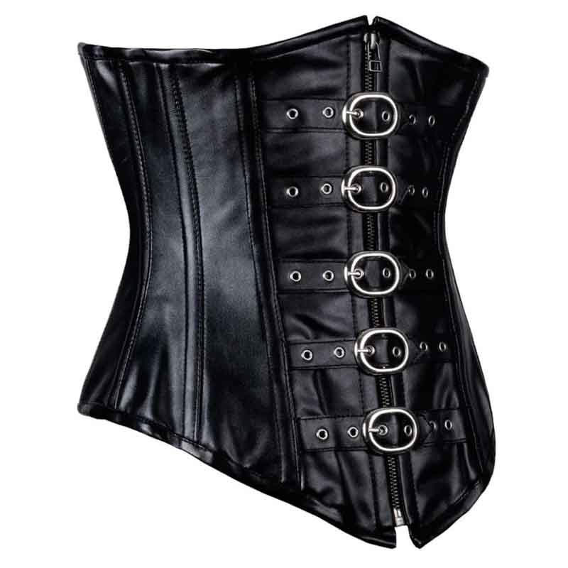 Corset sous la poitrine en cuir véritable