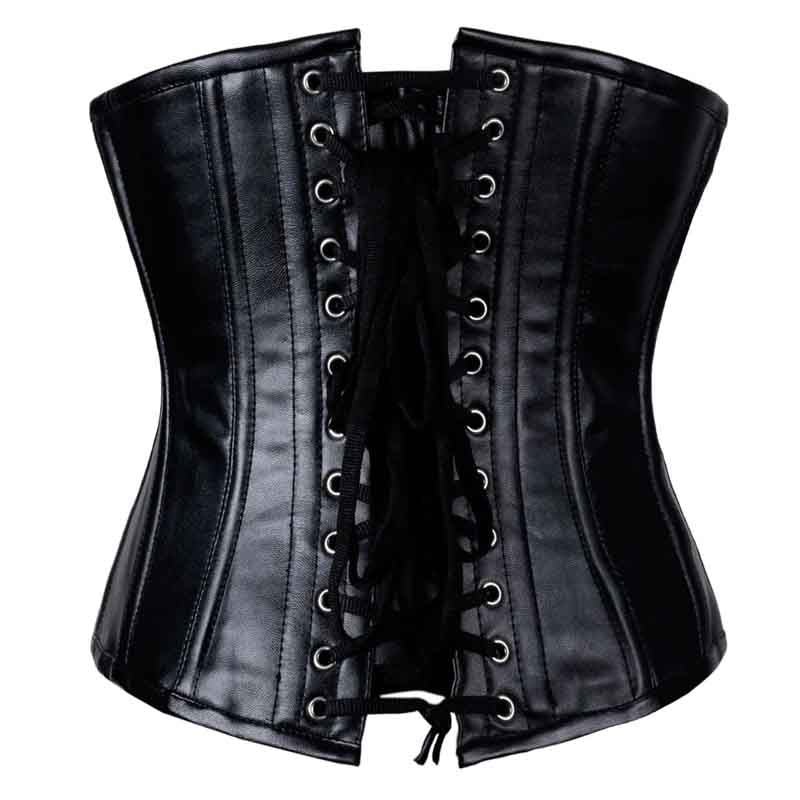 Corset sous la poitrine en cuir véritable