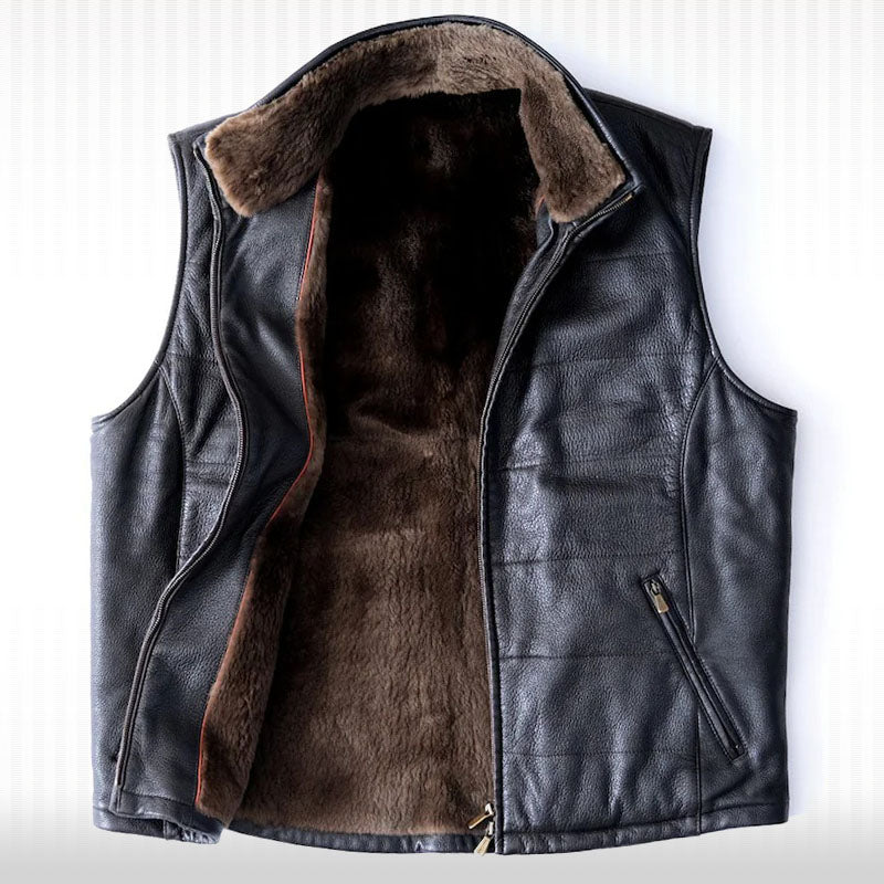 Gilet en peau de mouton pour homme