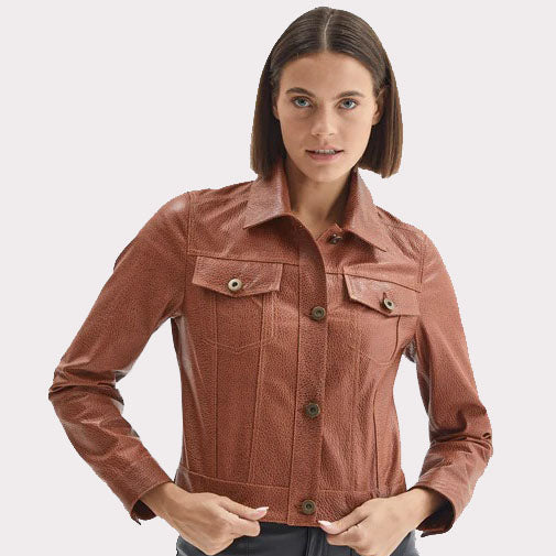 Veste en cuir pour femme Whiskey Western