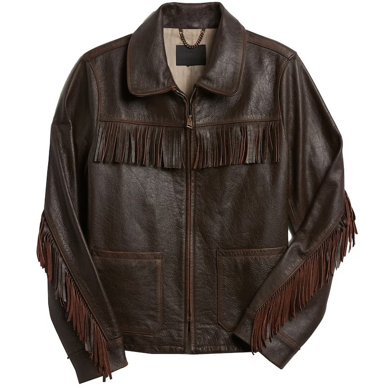 Women's Fringe Leather Jacket